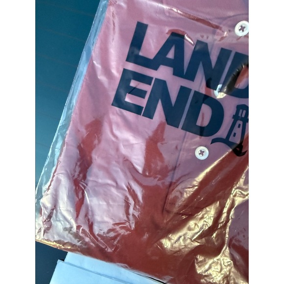 3 Pack Lands' End Men's M Soft Cotton Long, Short Sleeve Polo Blue, Olive, Red - Picture 8 of 13